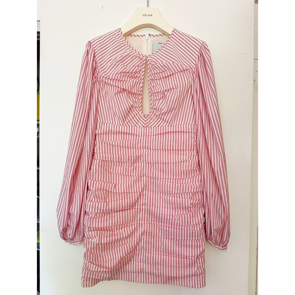 EUC Cmeo Collective Close enough Red and White Striped Dress Size L